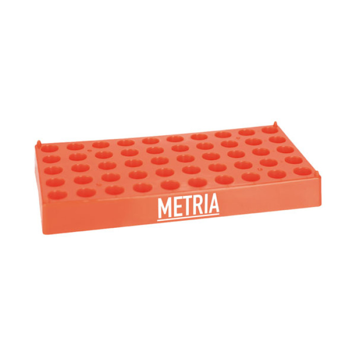 Rack para viales de cromatografía de polipropileno 50 posiciones — 2 ml y 4 ml