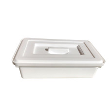 Caja de instrumentos con tapa ajustable apilable polipropileno