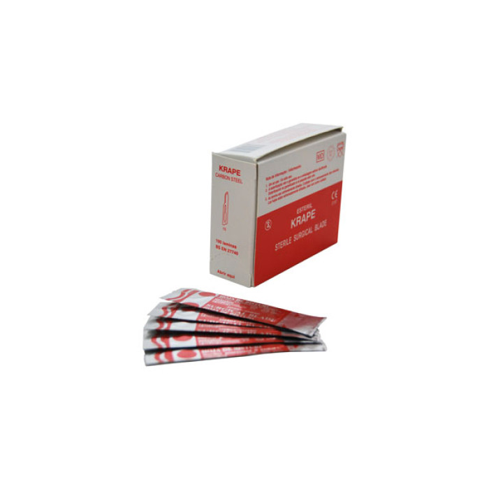 Hojas de bisturí estériles envase individual aluminio compatibles mango nº 3 y nº 4