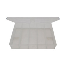 Estuche organizador transparente 7 compartimentos para material pequeño de laboratorio