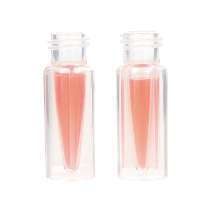 Vial para cromatografía PP 12x32 mm con inserto integrado — rosca 9-425 y snap-top