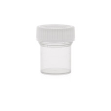Frasco apilable de polipropileno con tapa de rosca para muestras