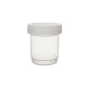 Frasco apilable de polipropileno con tapa de rosca para muestras