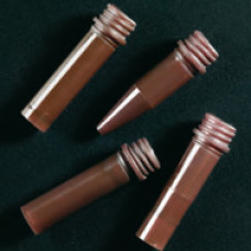 Microtubo de rosca exterior opaco marrón 11x44 mm autoclavable libre de DNAsa RNAsa y pirógenos