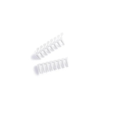 Tira de 8 tubos blancos 0,2ml QPCR con 8 tapones unidos individualmente