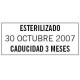 Fechador para bolsas de esterilización inicio y caducidad