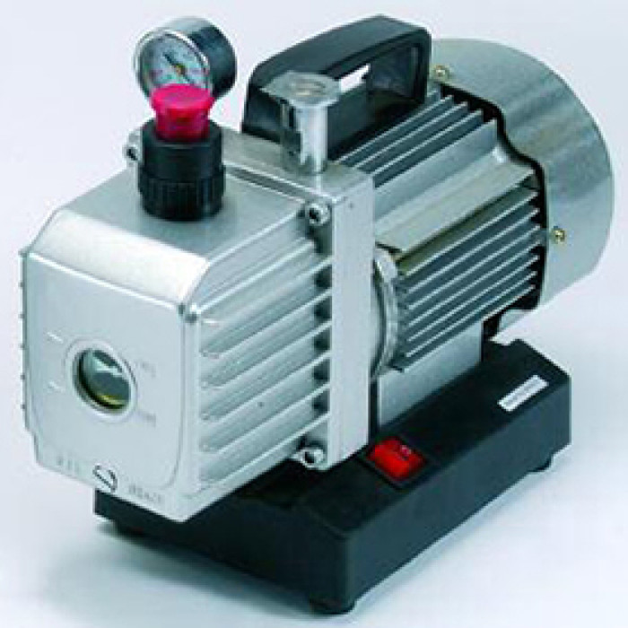 Bomba de vacío rotativa de paletas 1,8 m³/h 180 W con vacuómetro analógico