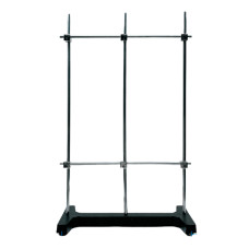 Soporte Stand pie macizo dur-aluminio 3 varillas verticales 800 mm 2 horizontales 500 mm 6 nueces tipo P