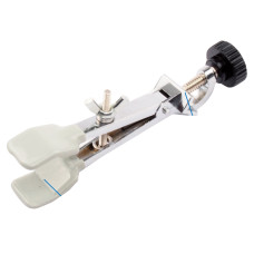 Pinza para buretas y tubos con nuez metal cromado puntas PVC Ø 7-25 mm