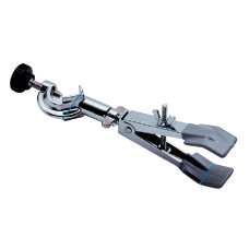 Pinza para bureta y refrigerante giratoria con nuez metal cromado puntas PVC Ø 12-45 mm