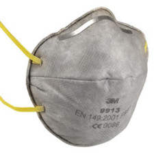 Mascarilla FFP1 con carbón activo 3M-9913 para vapores orgánicos y olores molestos