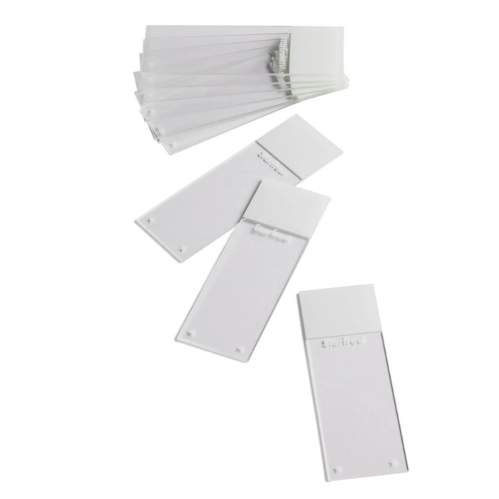 Portaobjetos Star Frost Adhesive tratados con silano 26x76 mm vidrio sódico