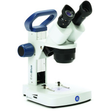 Estereoscopio Binocular EduBlue 10x/30x iluminación LED incidente y transmitida