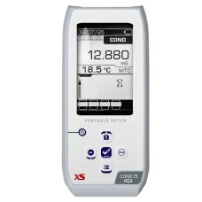 Conductímetro portátil XS COND 73 NEX, con maleta, célula de conductividad de 4 polos EPT 4 con sensor de temperatura integrado y disoluciones 1413 µS y 12,88mS. Con datalogger, conexión a PC y software GLP Datalink incluido.