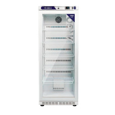 Refrigerador FR260G, ventilado, volumen exterior 600x1525x560 mm, 260 litros. Rango +2 a +8ºC. Resolución 0.1ºC. Con puerta de vidrio.