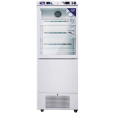 Refrigerador FRZ300G, volumen exterior 600x610x1770 mm, 300 litros. Rango -25ºC  a -10ºC. Resolución 0.1ºC. Con puerta de vidrio.