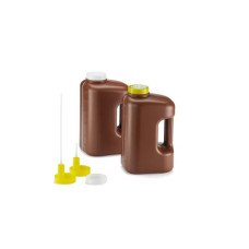 Frasco rectangular graduado hasta 3 litros con asa