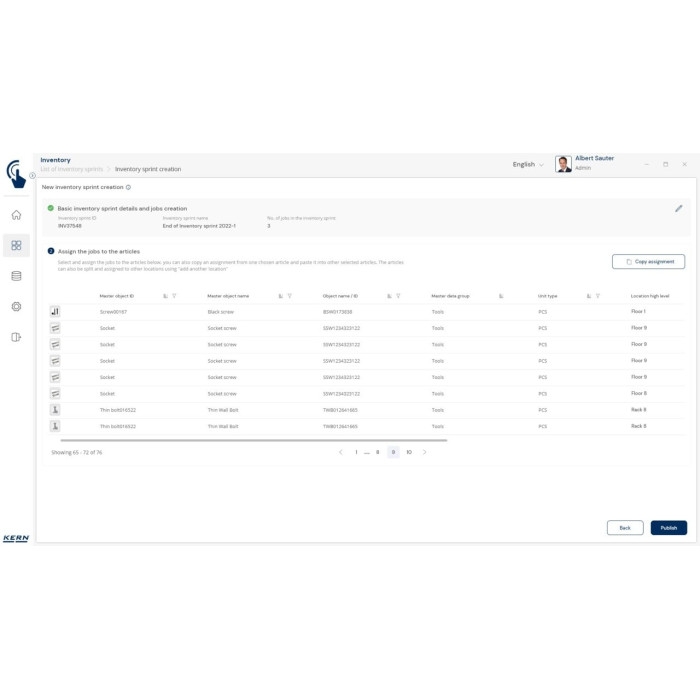 Balanza EasyTouch Kern CKE 36K0.1-Inventory