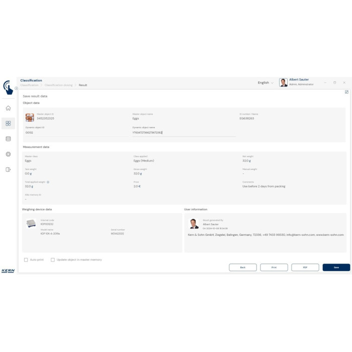 Balanza EasyTouch Kern SET-06