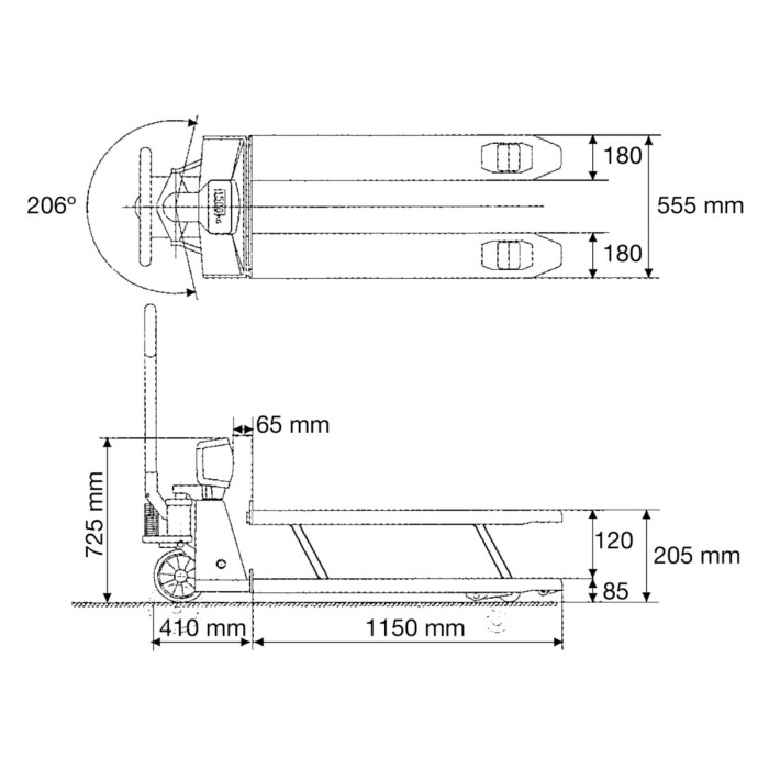 Báscula para transpaleta Kern VHB 2T1 2000kg