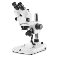 Estereoscopio Trinocular Zoom 7x-45x con Iluminación LED Incidente y Transmitida