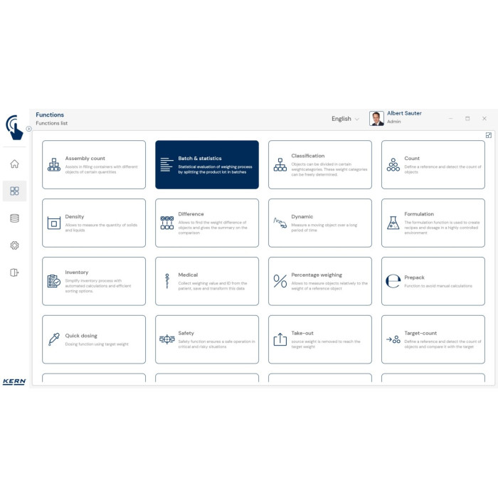 KERN EasyTouch SET-16 Batch and Statistics