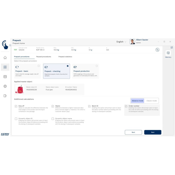 KERN EasyTouch SET-17 PrePack