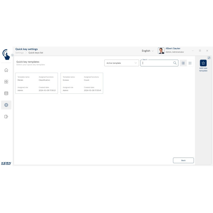 KERN EasyTouch SET-311 Quick Key