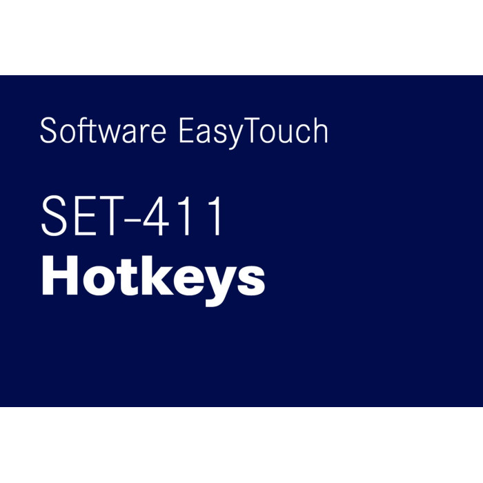KERN EasyTouch SET-411 Hotkeys