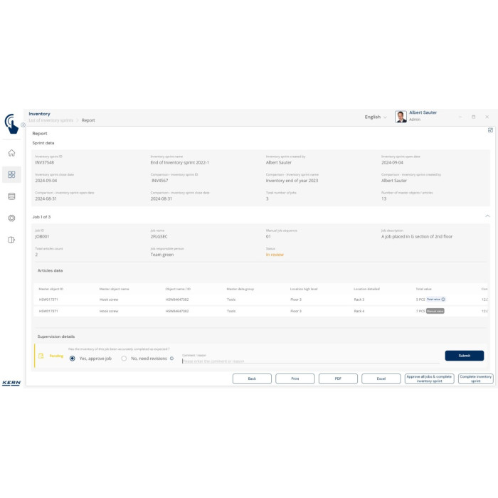 KERN EasyTouch SET-52 Inventory