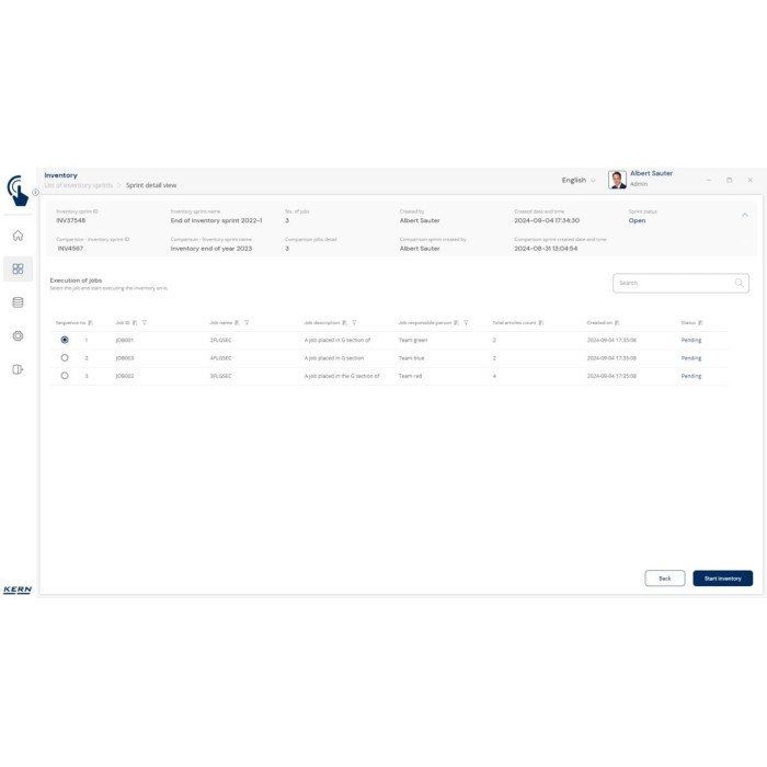 KERN EasyTouch SET-52 Inventory
