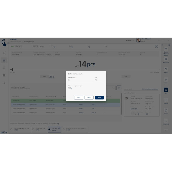 KERN EasyTouch SET-52 Inventory