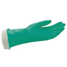 Guante Ultranitril nitrilo verde flocado algodón doble capa 32 cm