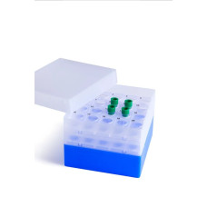 Gradilla 5x5 agujero redondo altura 105 azul