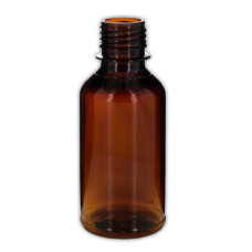Frasco, 18/410, 30 ml, de rosca, marrón, cilíndrico, PET, para pulverizador
